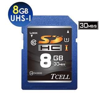 SDHC UHS-I 8GB 30MB/s Carte mémoire de haute vitesse